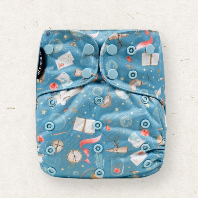 Lore & Leaf Malta sustainable eco friendly reusable shop Eco Mini pocket reusable diaper nappy cloth Sky Whispers