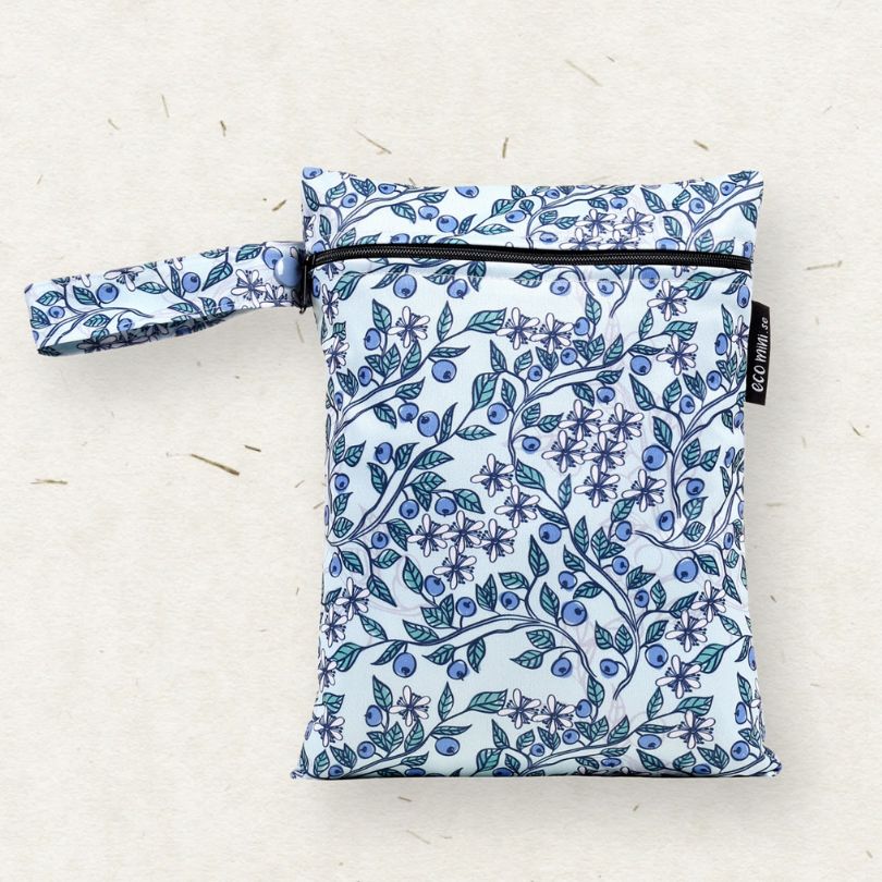 Lore & Leaf Malta Eco Mini Reusable Wet Bag Wetbag Small Day Natural Healthy Blueberry trail