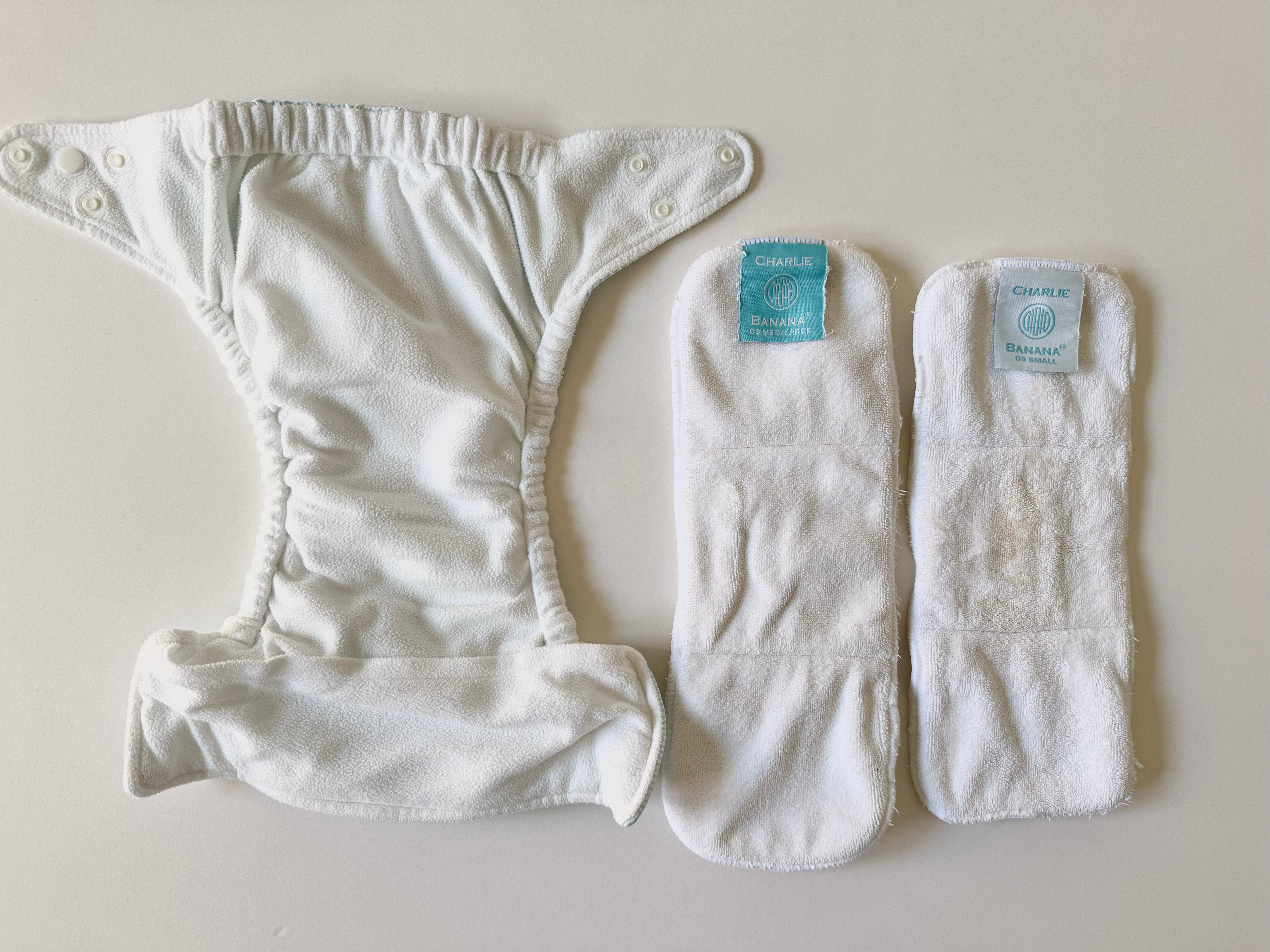 Pannolino tascabile Charlie Banana taglia unica usato - strisce blu matita