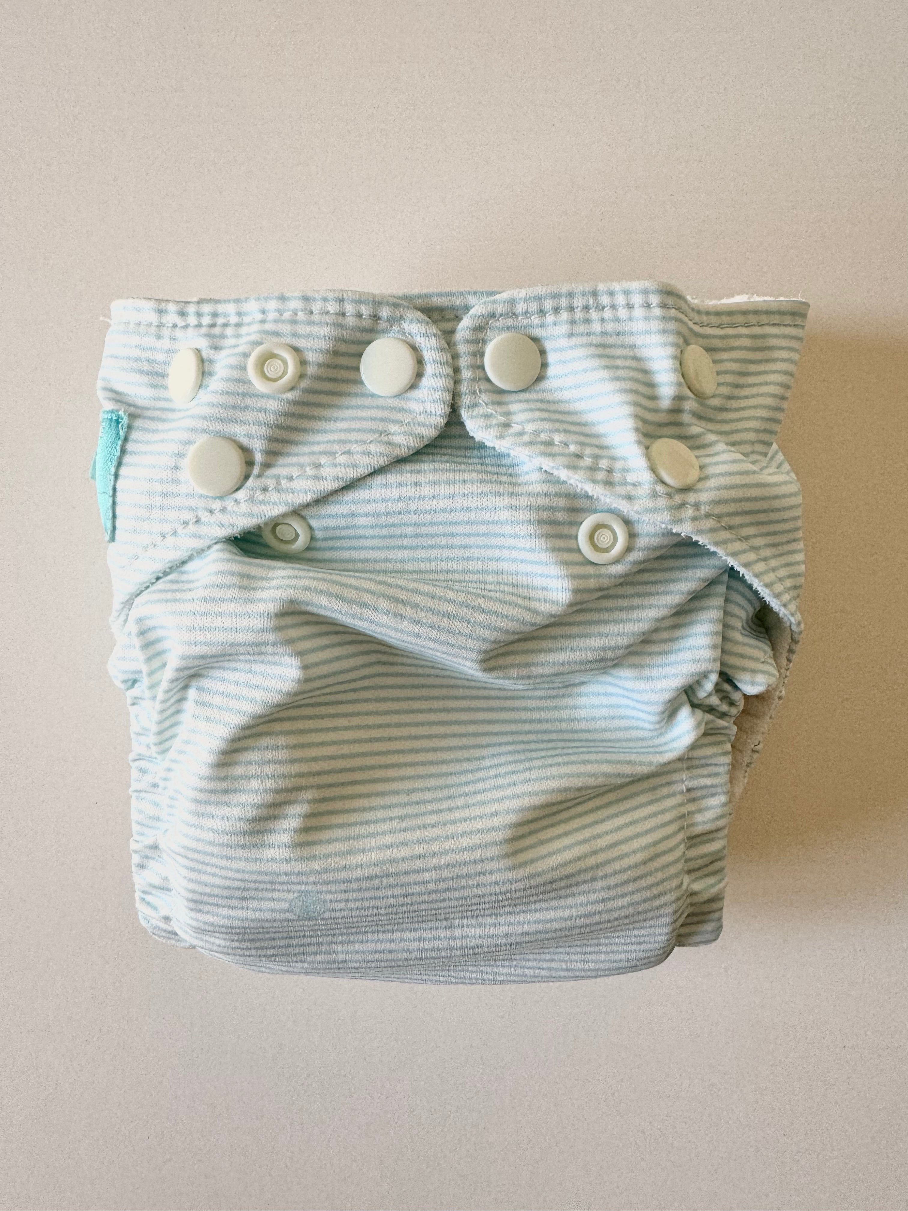 Pre-Loved Charlie Banana One Size - Pocket Nappy - Pencil Blue Stripes