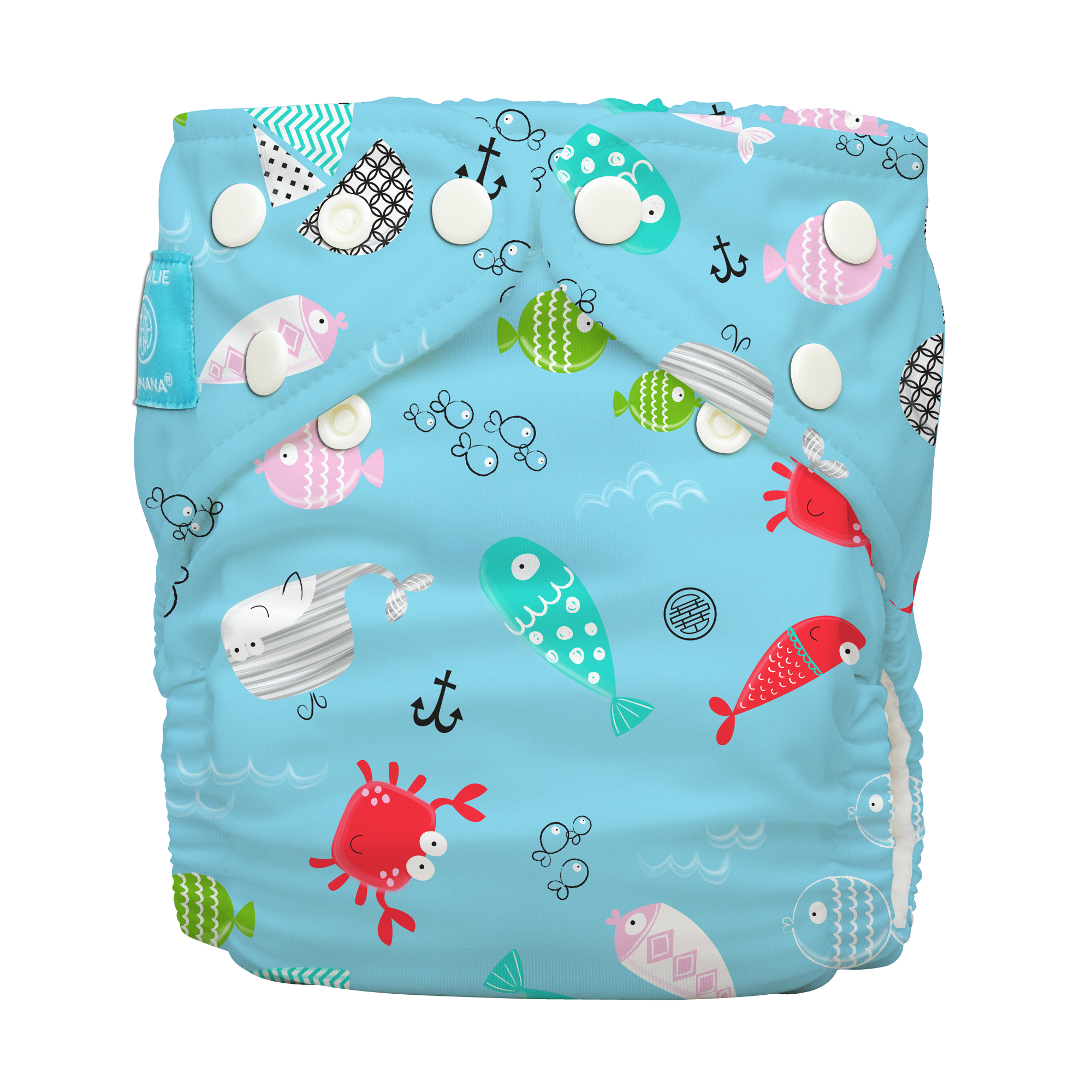 Charlie Banana One Size Hybrid Pocket Nappy Florida blue The Cloth Nappy Company Malta