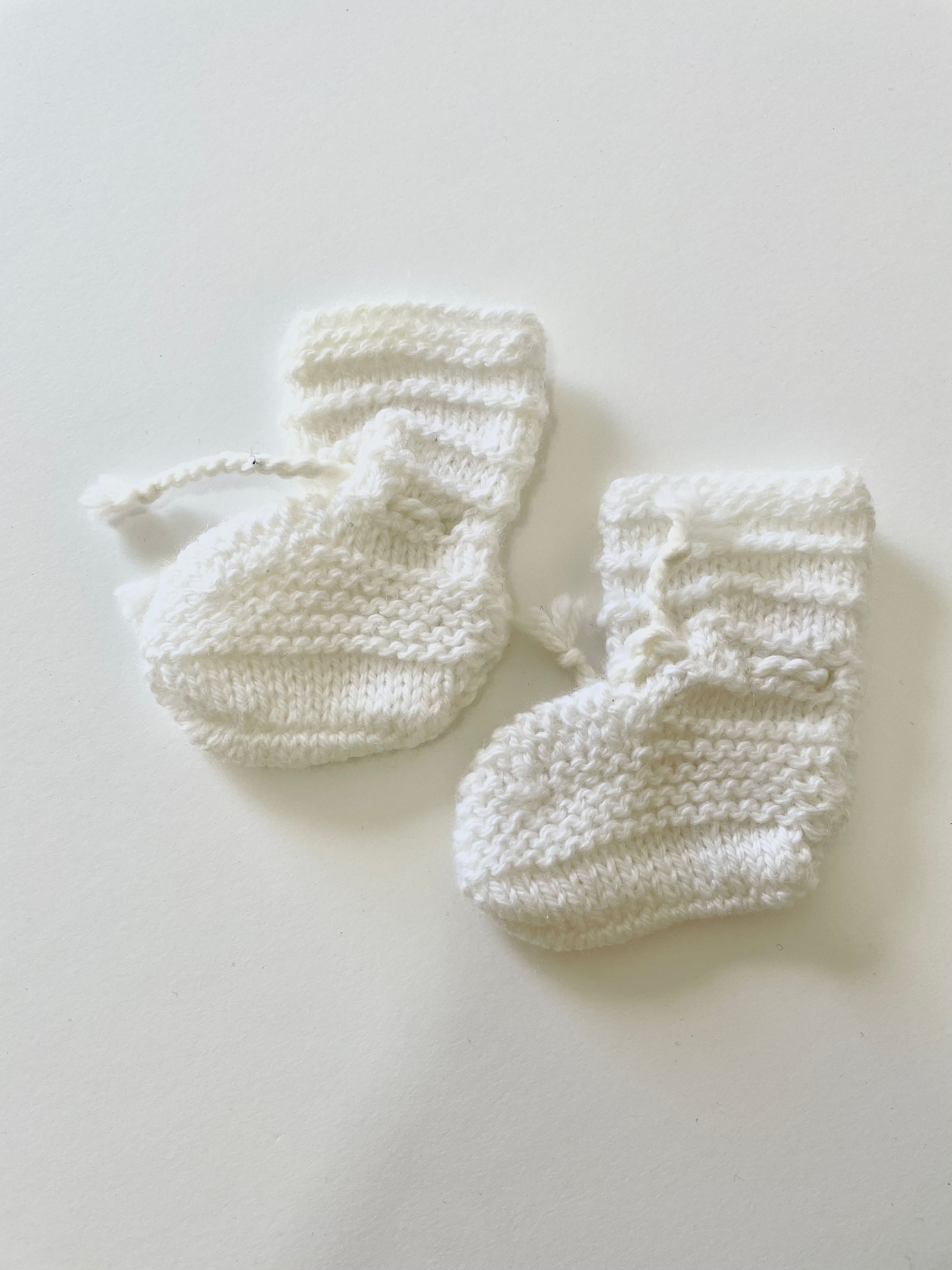 Scarpine per neonati in maglia da 0 a 3 mesi