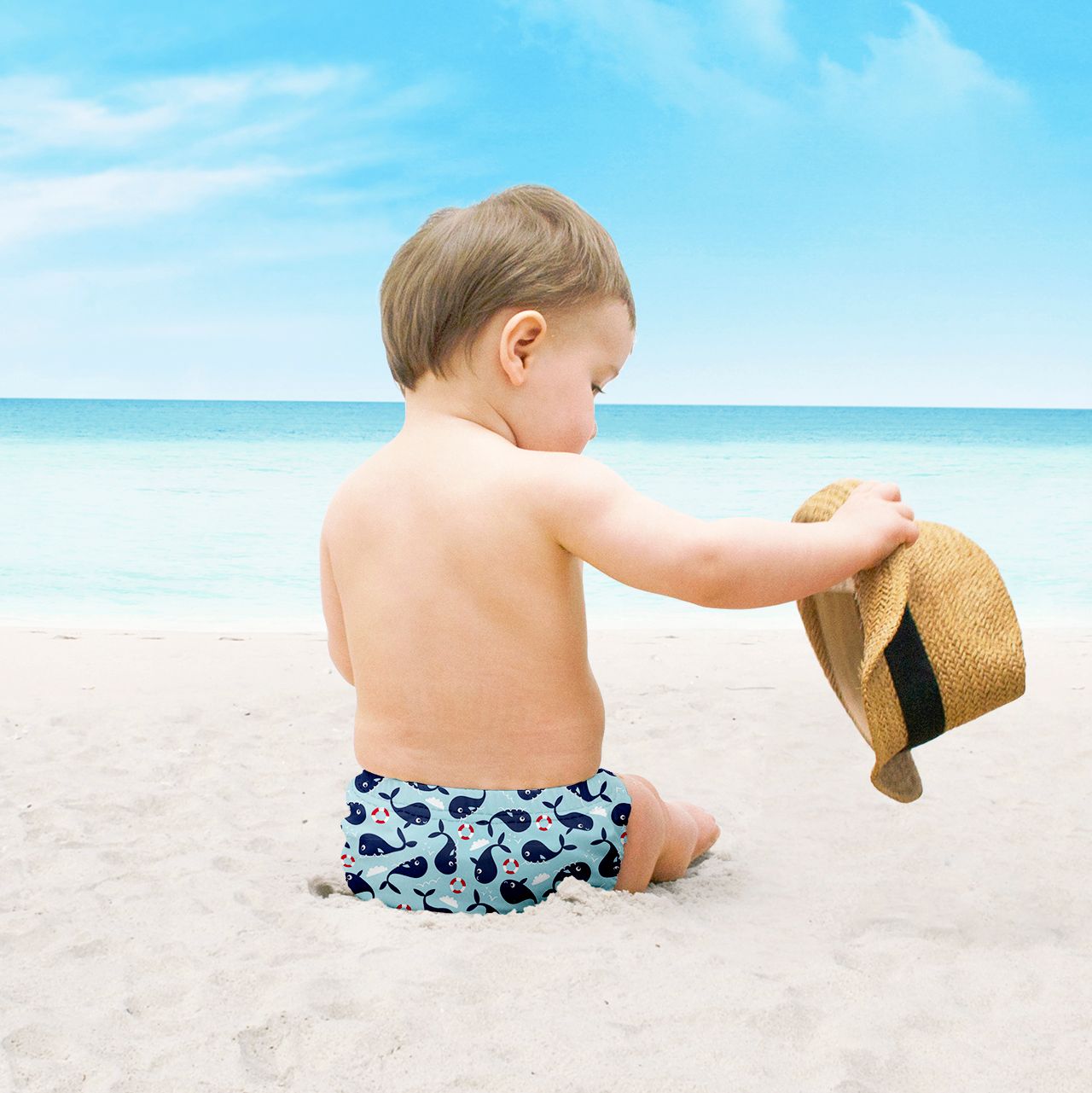 Lore & Leaf Malta Bambino Mio Swim Nappy Whale wharf lifestyle