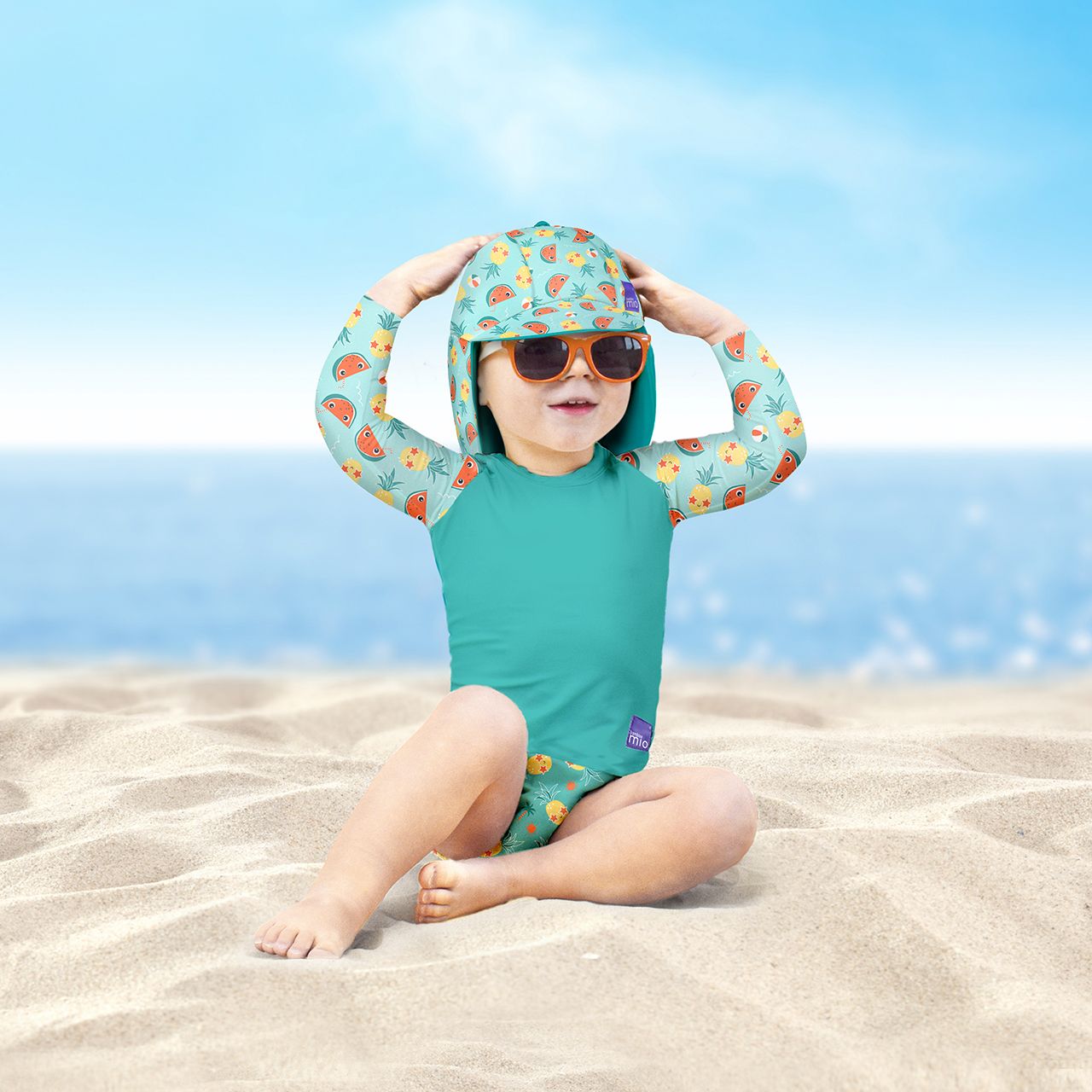Lore & Leaf Malta Bambino Mio Reversible Swim Hat Tropical Lifestyle