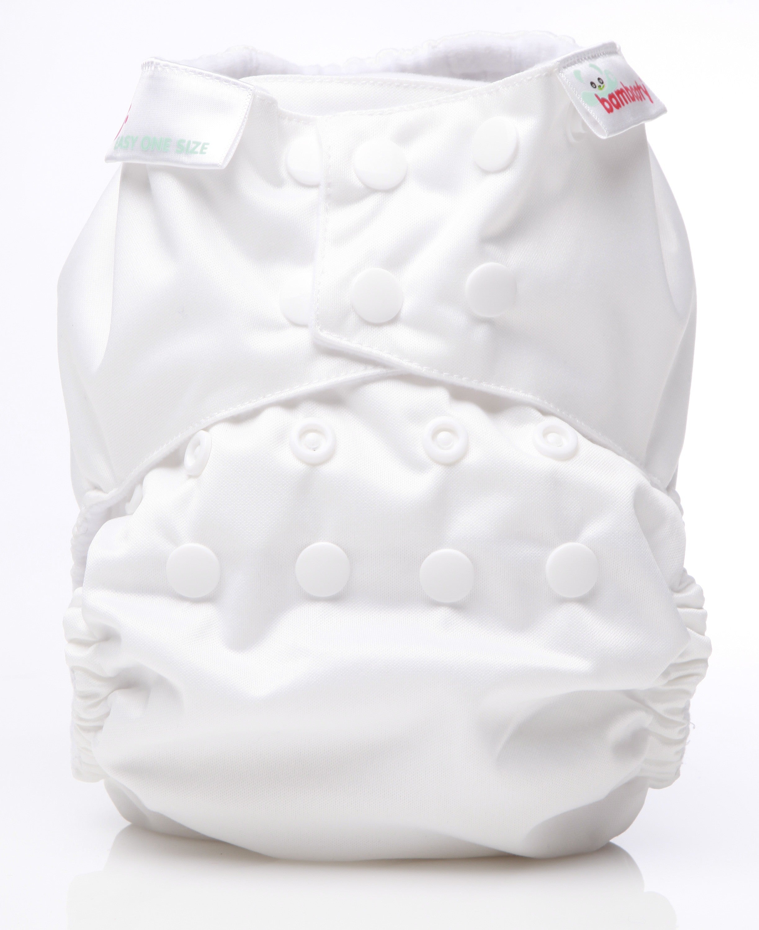 Bambooty One Size Nappy Cover White print The Cloth Nappy Company Malta