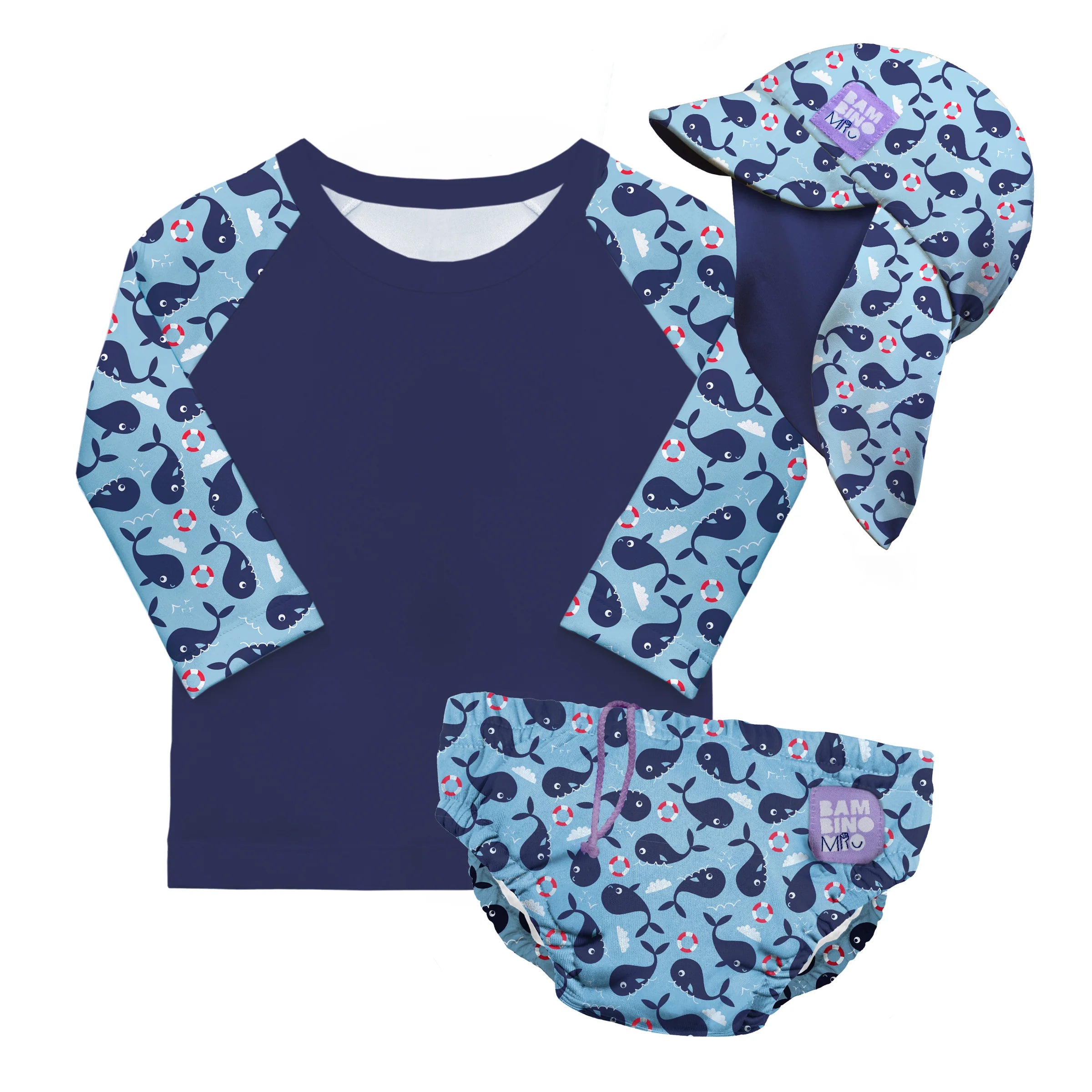 Bambino Mio 3-piece Swim Set - Swim Nappy, Swim top and Swim Hat