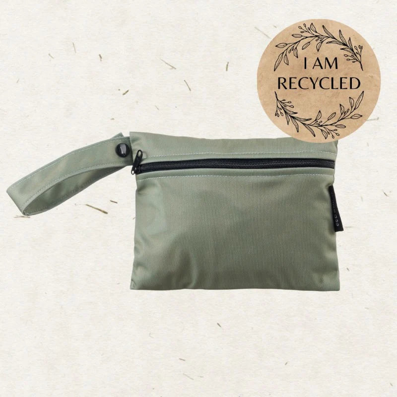 Lore & Leaf Malta Eco Mini Reusable Wet Bag Wetbag Mini Day Natural Healthy Moss 