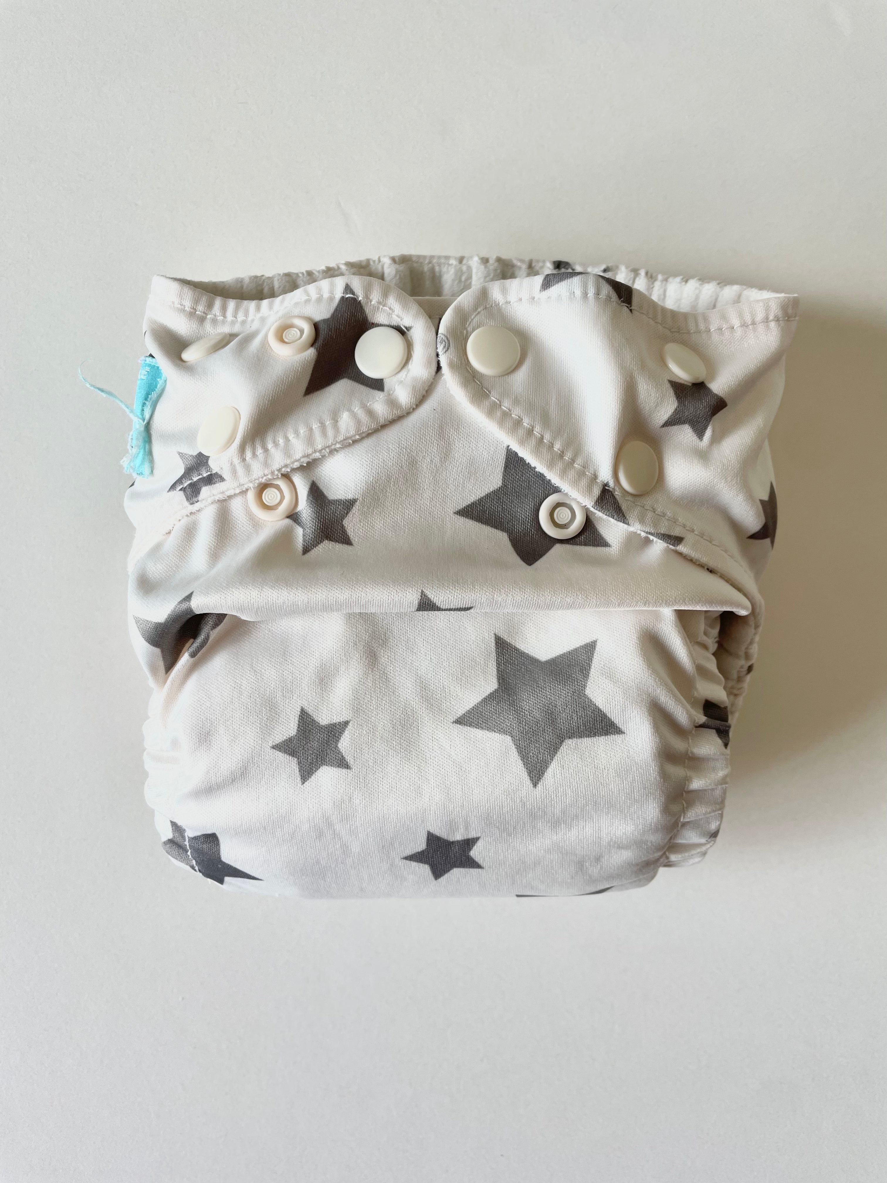 Pre-Loved Charlie Banana One Size - Pocket Nappy - Twinkle White