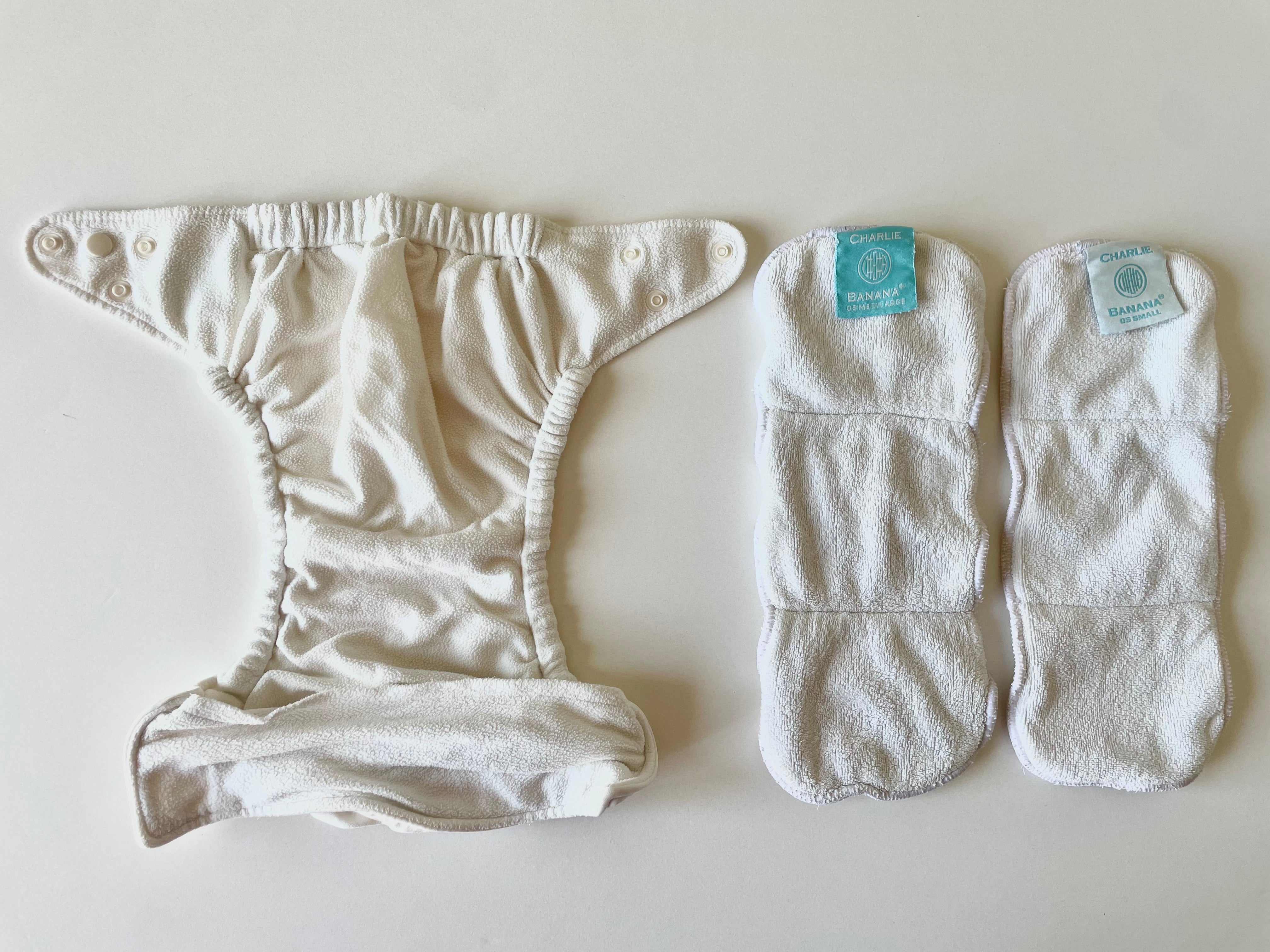 Pre-Loved Charlie Banana One Size - Pocket Nappy - White