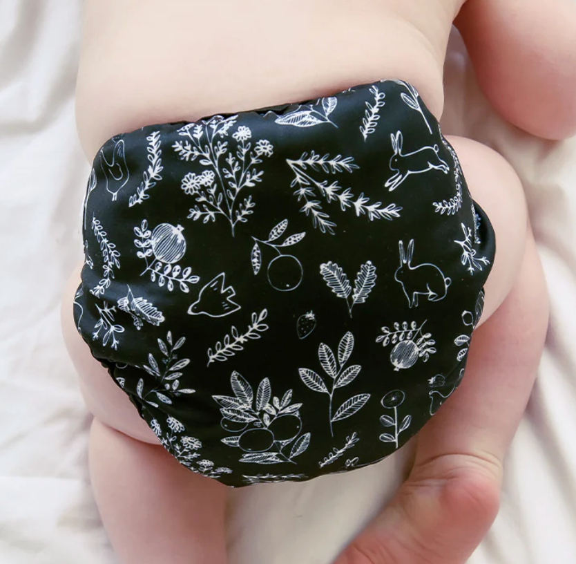 The Cloth Nappy Company La Petite Ourse All in One Nappy botanical