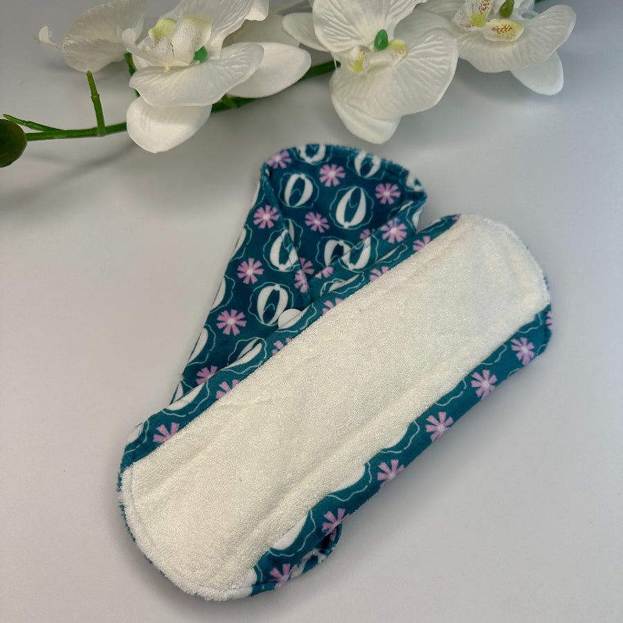 The Cloth Nappy Company Malta Cheeky Wipes reusable sanitary period pads day pads abstract flower bamboo