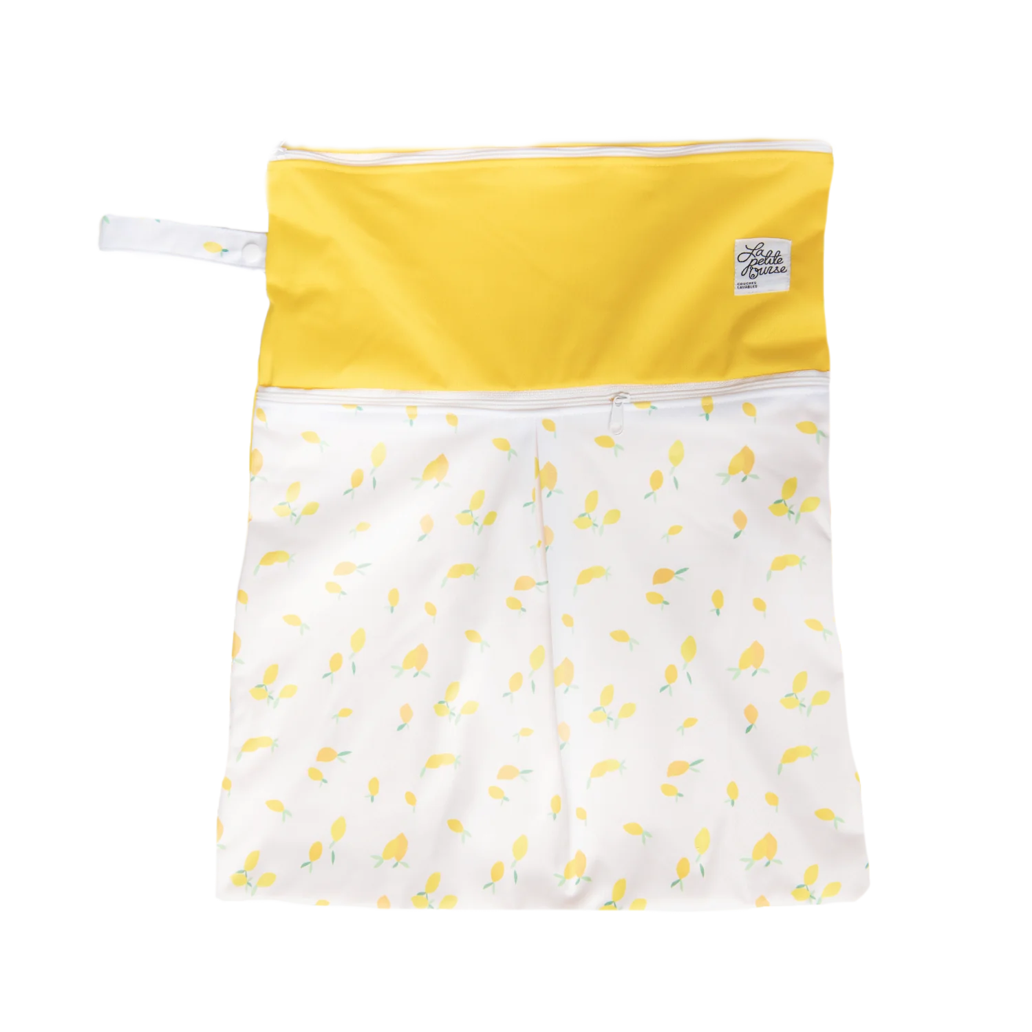 The Cloth Nappy Company Malta La Petite Ourse Double opening wet bag lemony