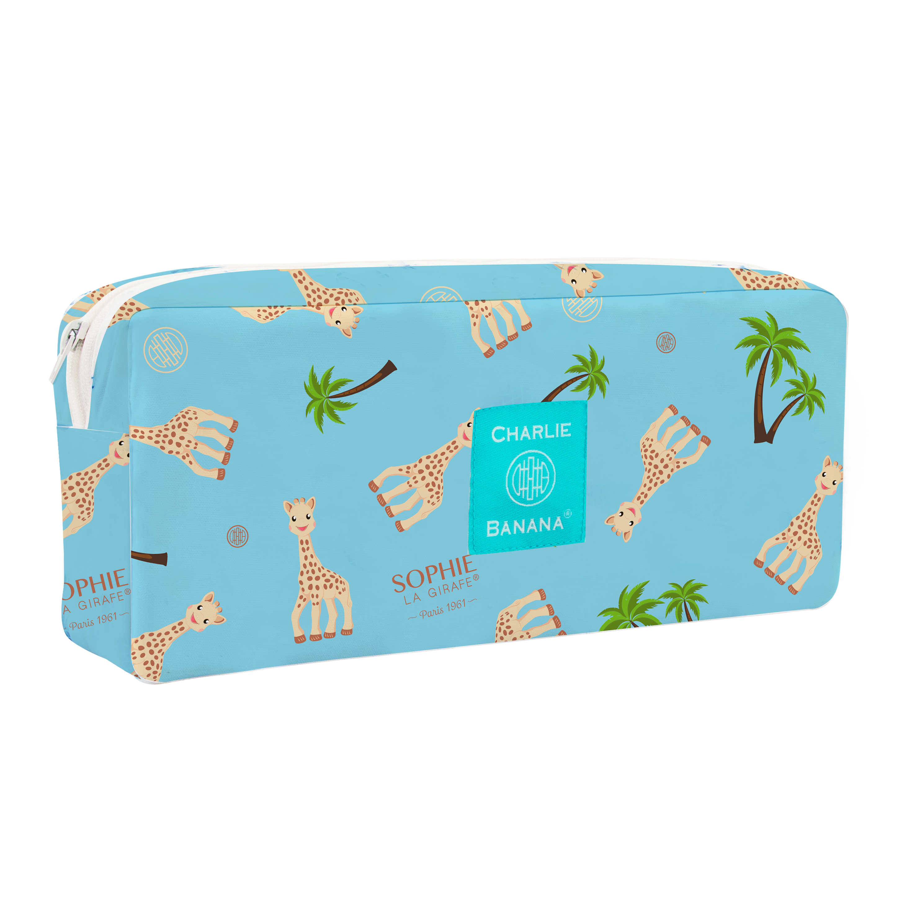 Charlie Banana Reusable Waterproof Multi Purpose Pouch Sophie Blue print The Cloth Nappy Company Malta