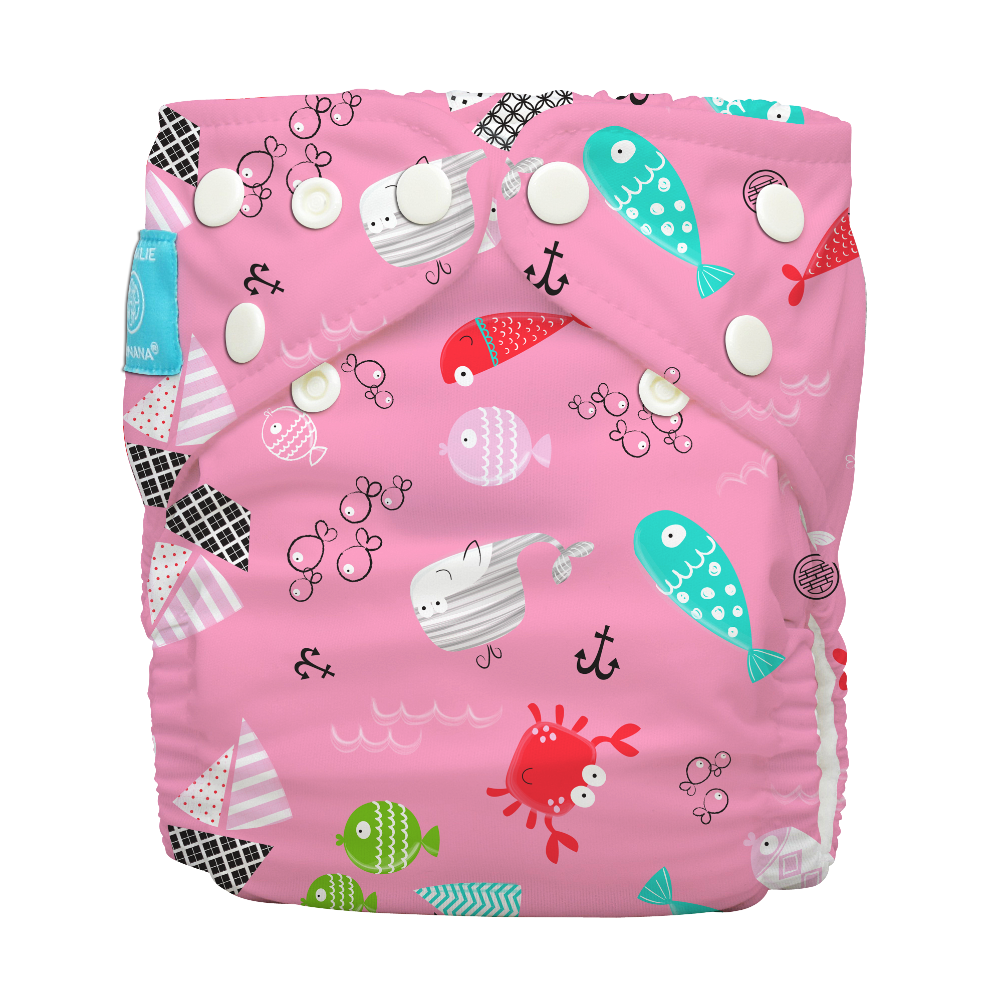 Charlie Banana One Size Hybrid Pocket Nappy Florida pink The Cloth Nappy Company Malta