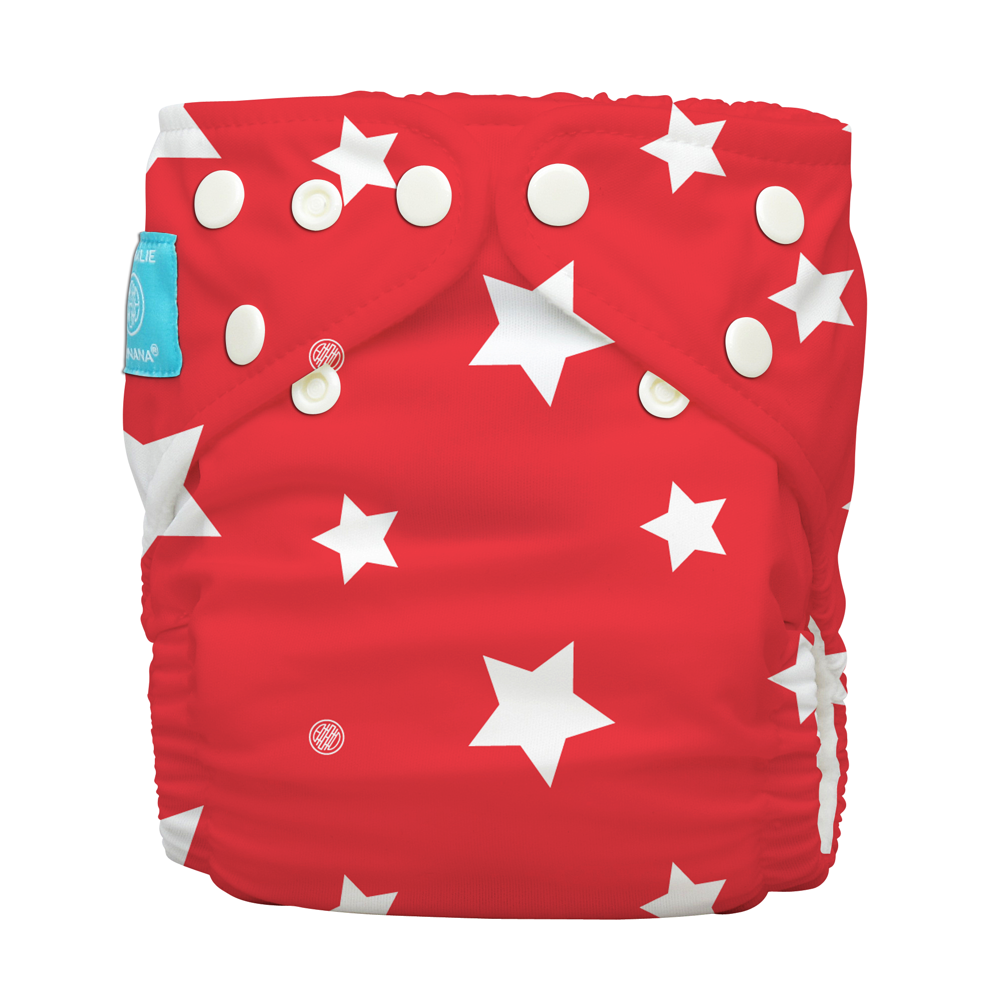 Charlie Banana One Size Hybrid Pocket Nappy red white stars The Cloth Nappy Company Malta