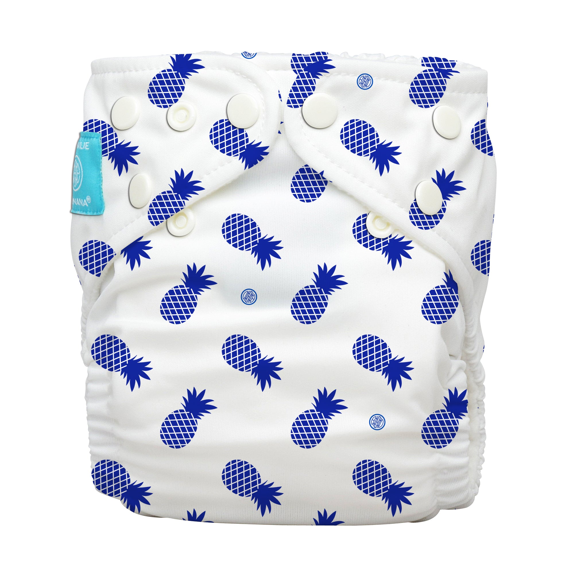 Charlie Banana One Size Hybrid Pocket Nappy Blue Pineapple The Cloth Nappy Company Malta