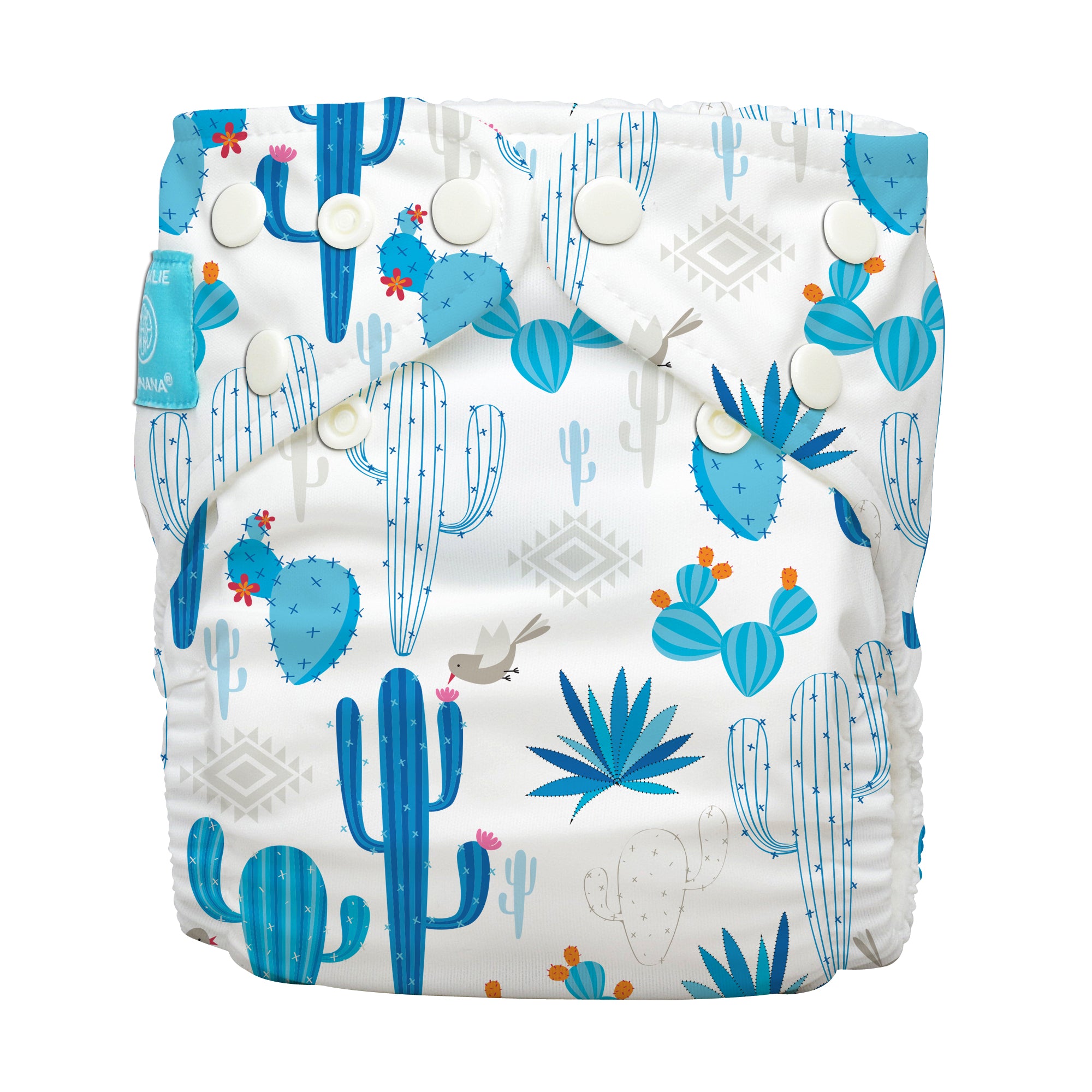 Charlie Banana One Size Hybrid Pocket Nappy cactus azul The Cloth Nappy Company Malta