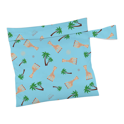 Charlie Banana Reusable Waterproof Tote Bag Sophie Blue print The Cloth Nappy Company Malta