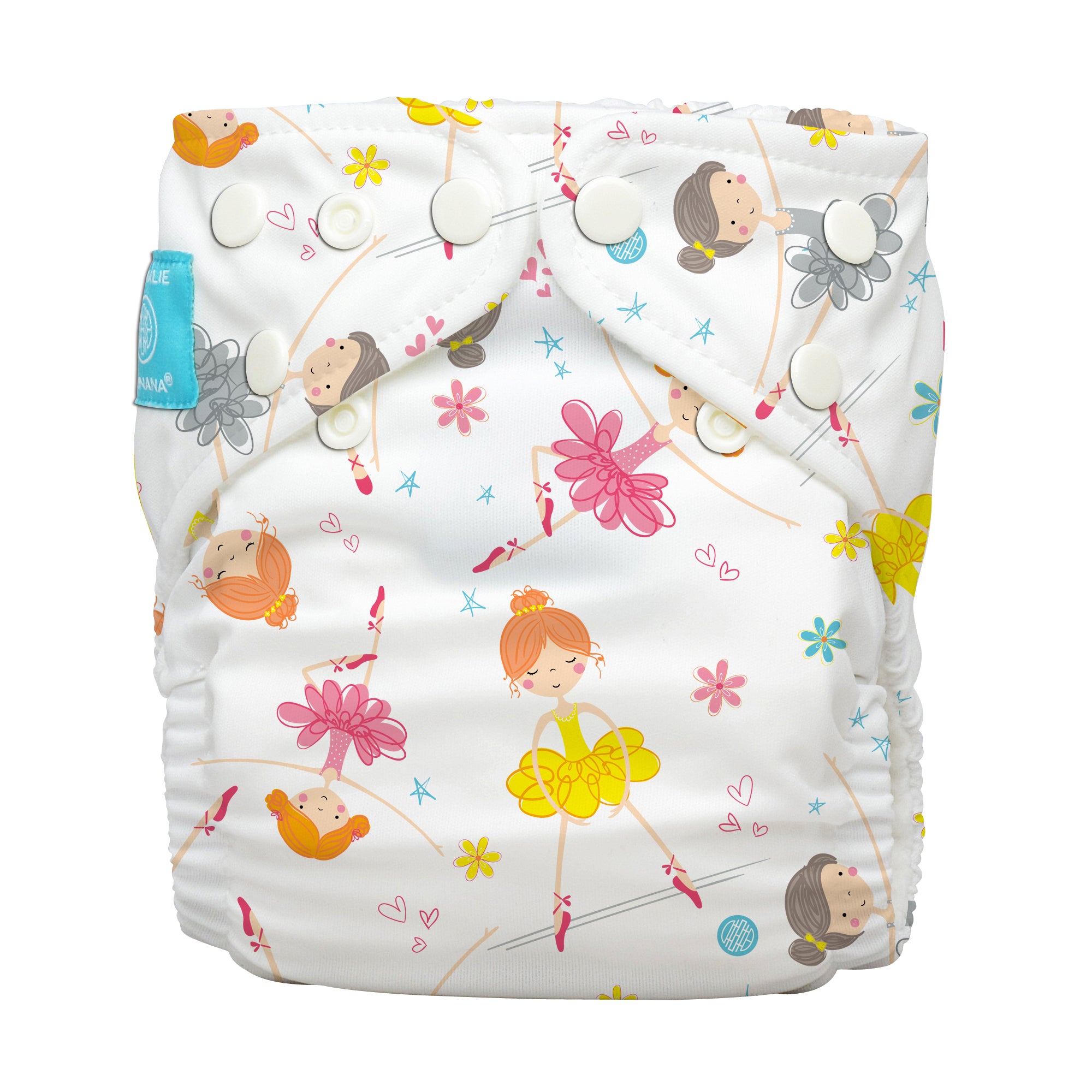 Charlie Banana One Size Hybrid Pocket Nappy Diva Ballerina The Cloth Nappy Company Malta