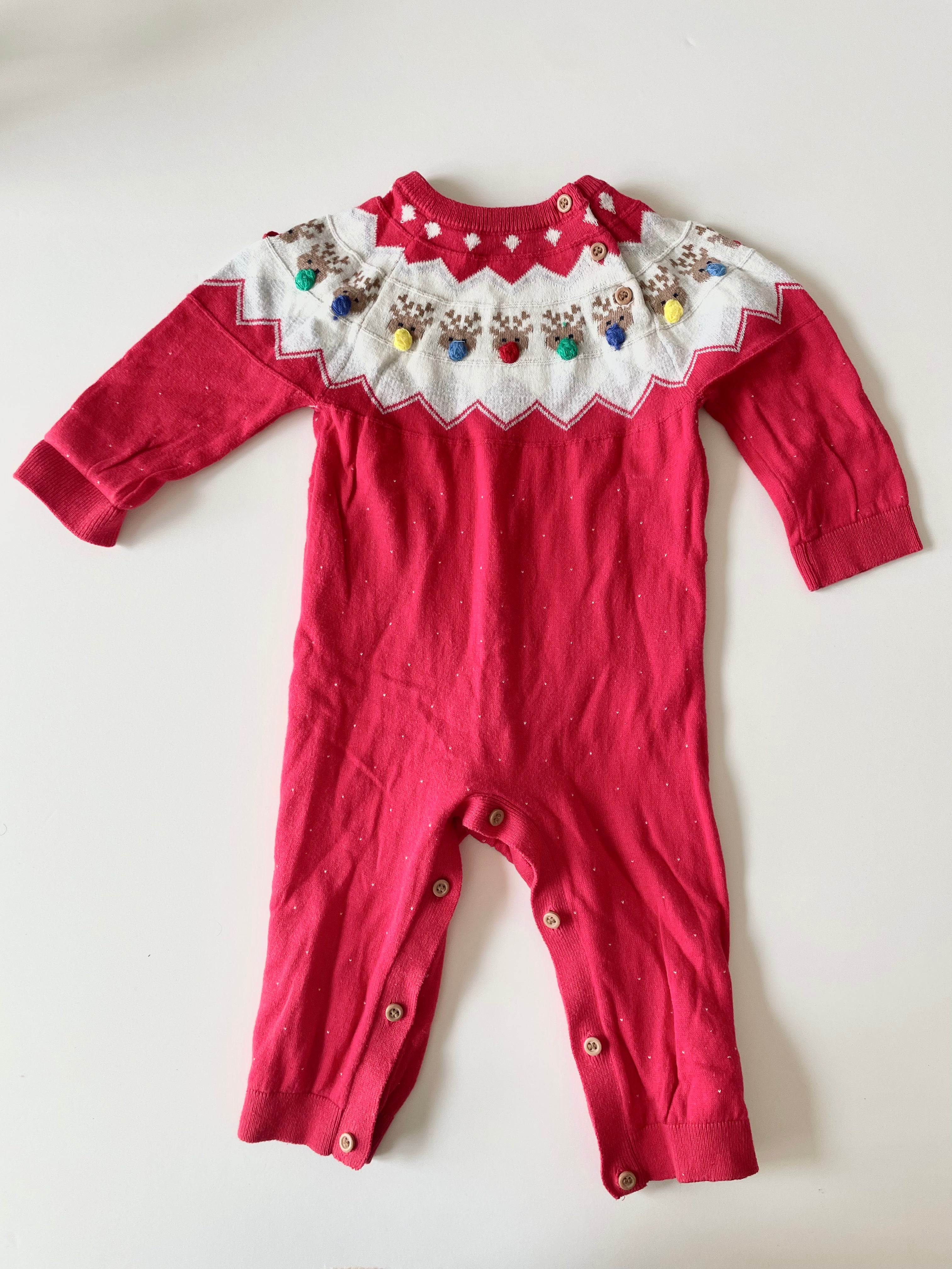 9-12m Christmas Sleepsuit