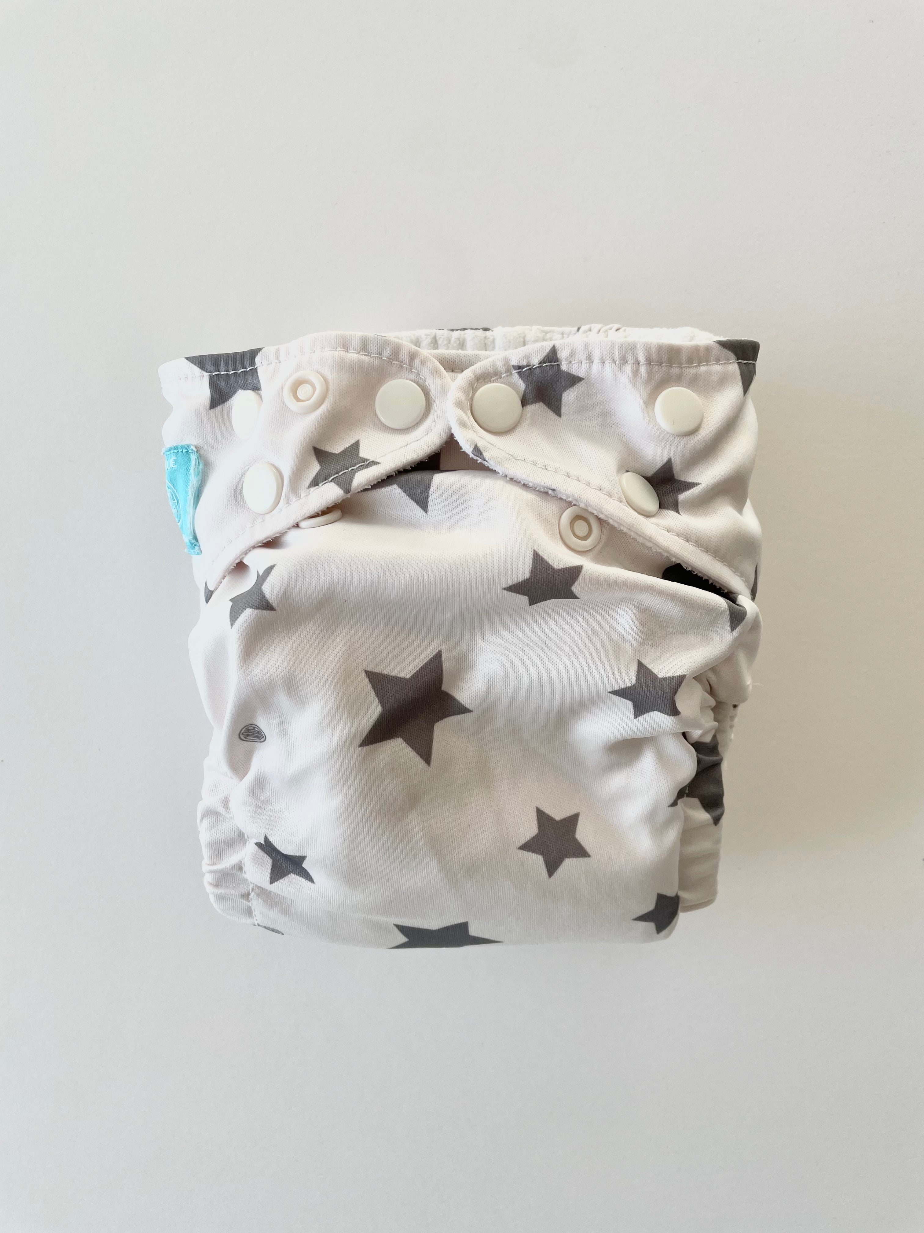 Pre-Loved Charlie Banana One Size - Pocket Nappy - Twinkle Little Star Grey