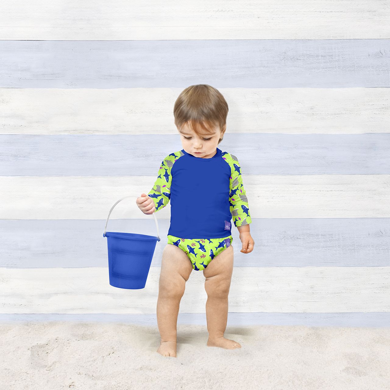 The Cloth Nappy Company Malta Bambino Mio Swim Nappy Neon Shark lifestyle