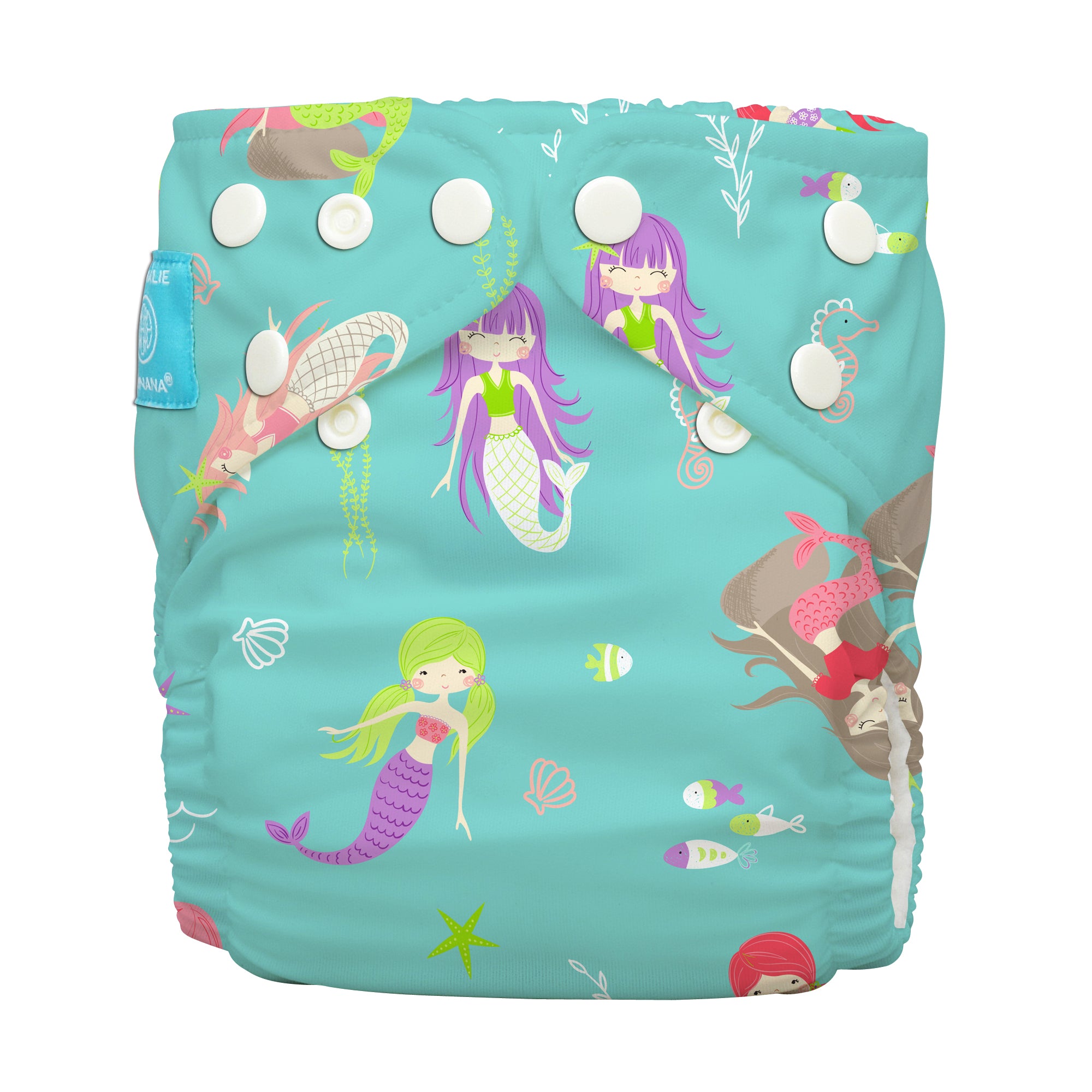 Charlie Banana One Size Hybrid Pocket Nappy mermaid jade The Cloth Nappy Company Malta