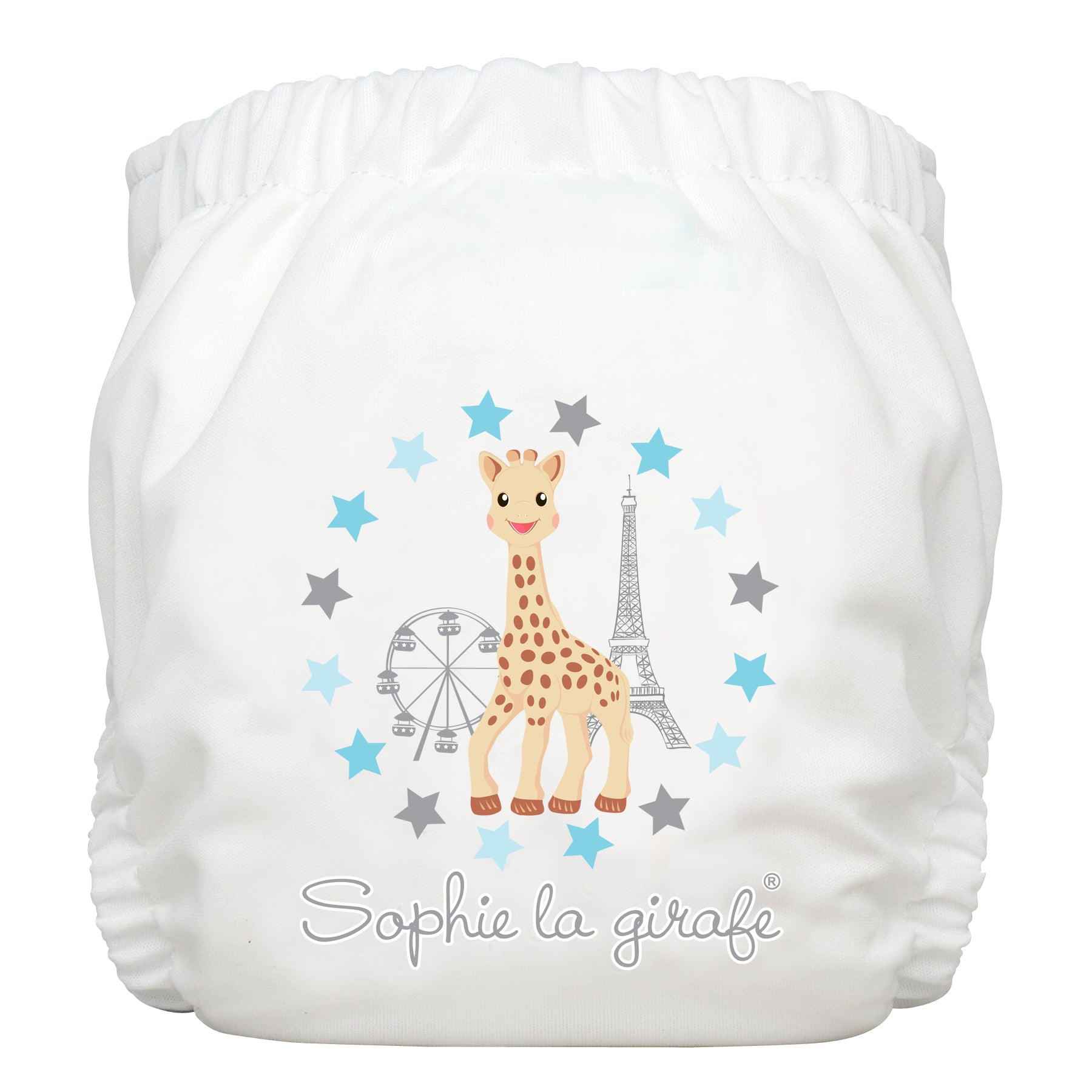 Charlie Banana One Size Hybrid Pocket Nappy Sophie at the Fair White The Cloth Nappy Company Malta