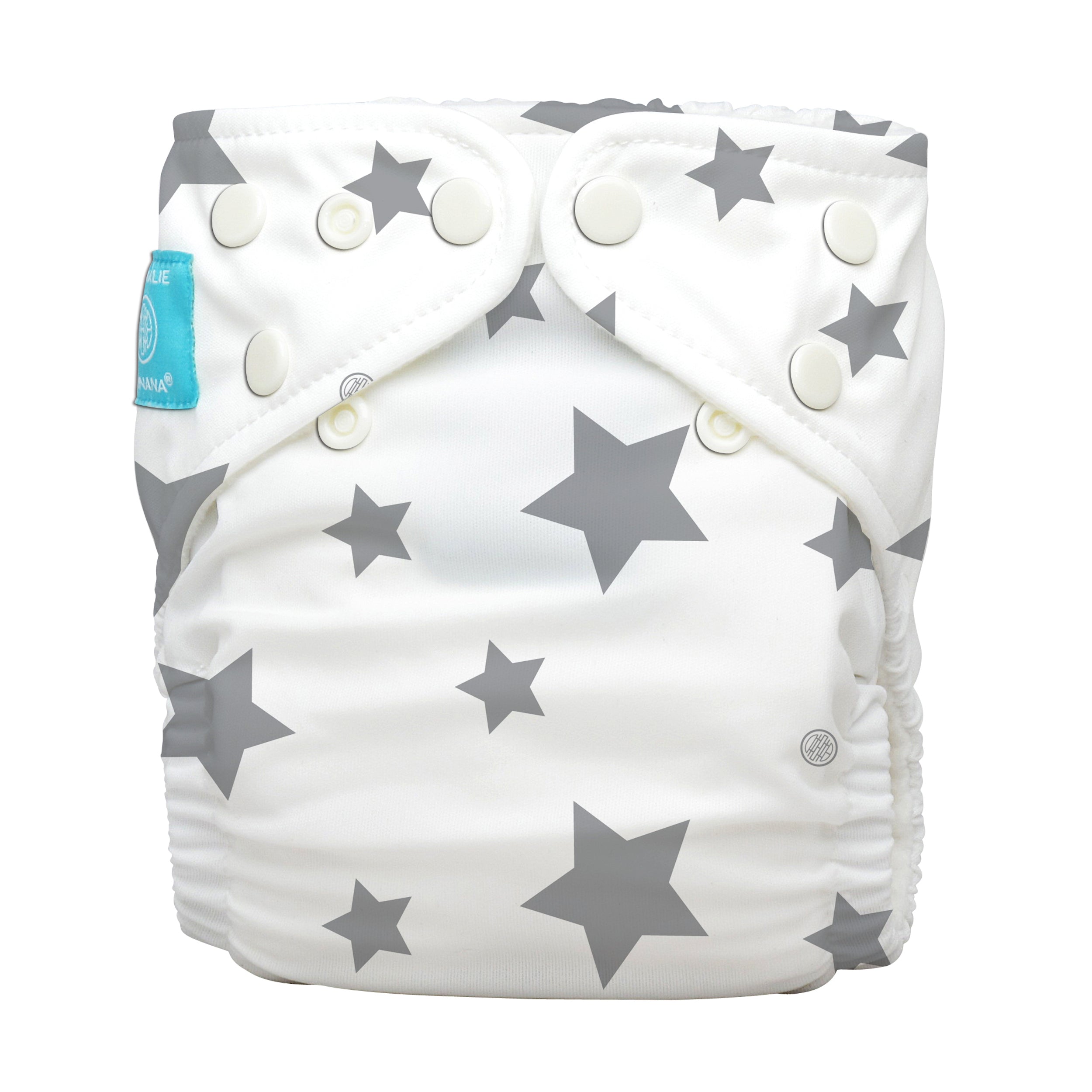 Charlie Banana One Size Hybrid Pocket Nappy Twinkle Little Start Grey The Cloth Nappy Company Malta