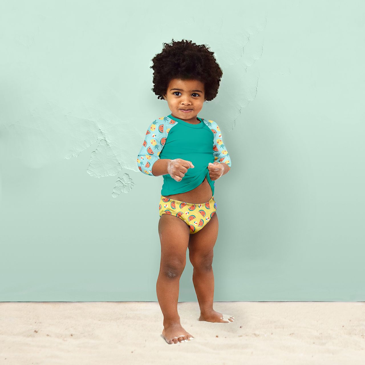 The Cloth Nappy Company Malta Bambino Mio Swim Nappy Mellow melon lifestyle