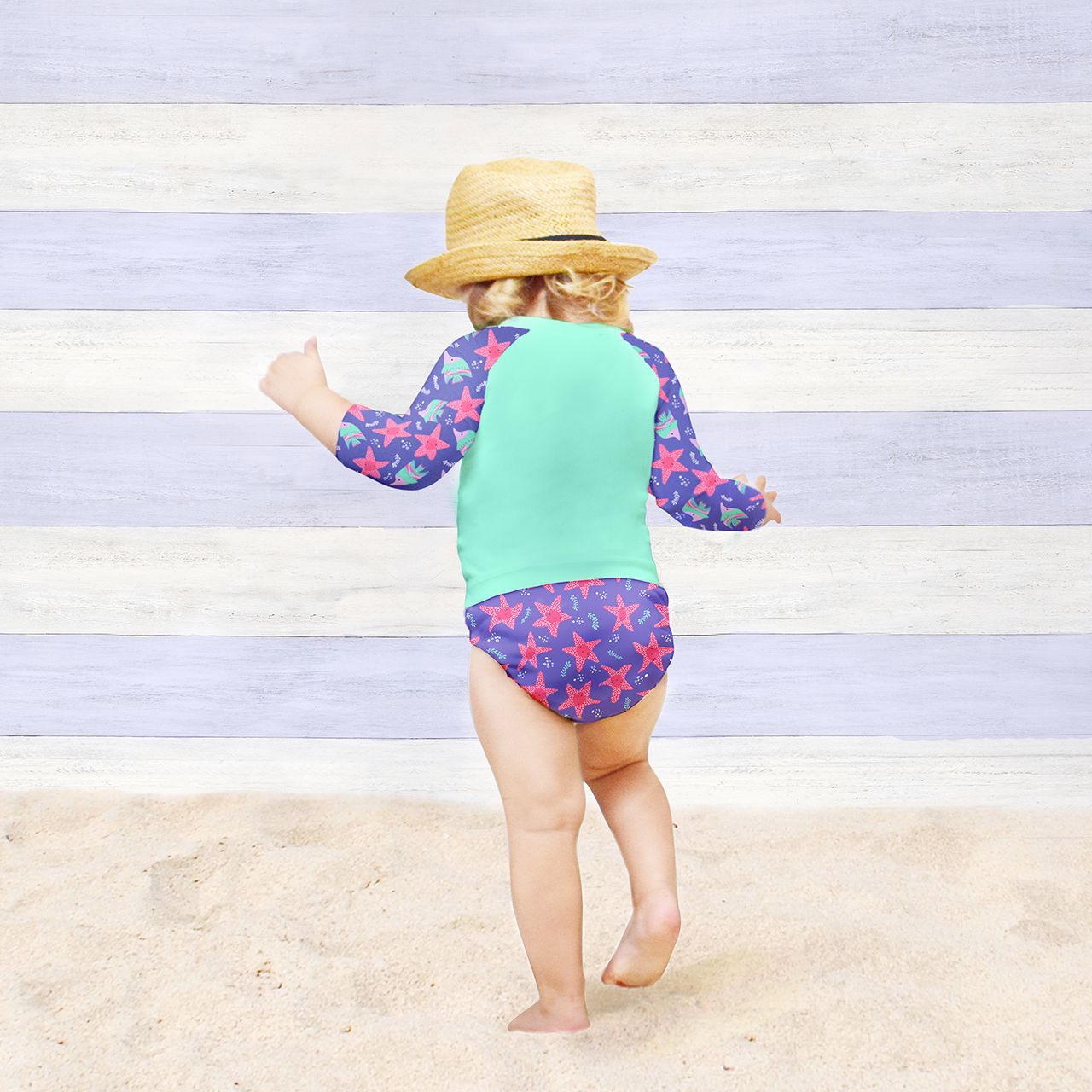 The Cloth Nappy Company Malta Bambino Mio Swim Set Violet Lifestyle