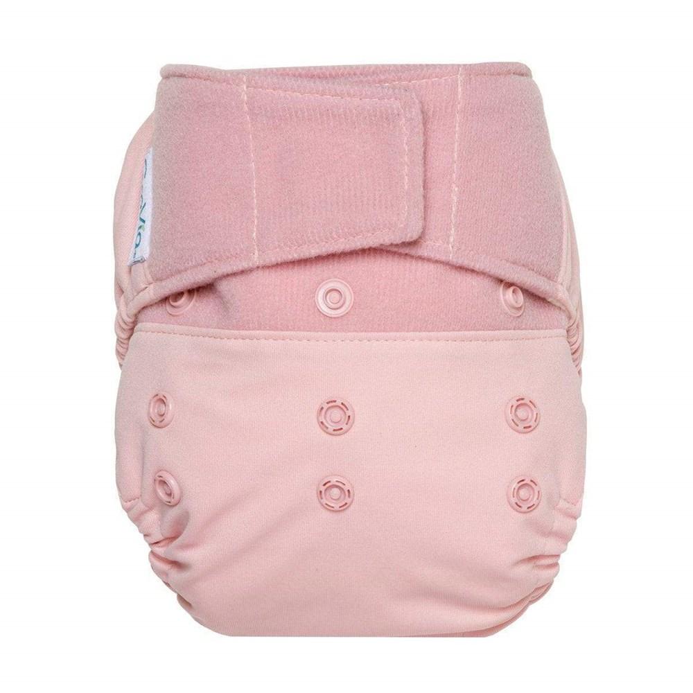 The Cloth Nappy Company Malta Grovia Hybrid Diaper Shell Green Reusable Hook and Loop Velcro Crane